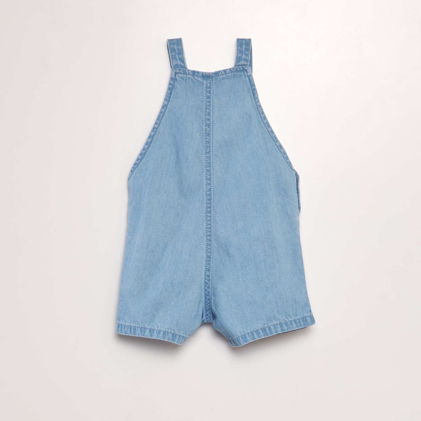 Denim dungaree shorts BLUE