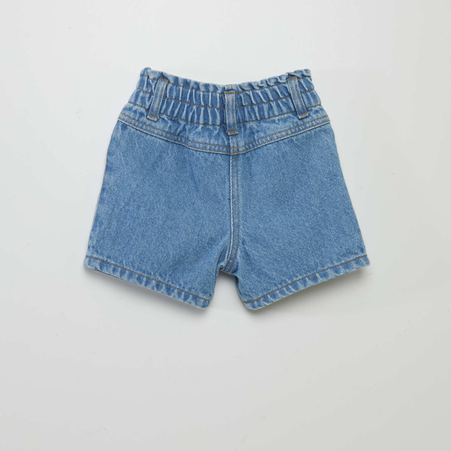 Denim paperbag shorts BLUE