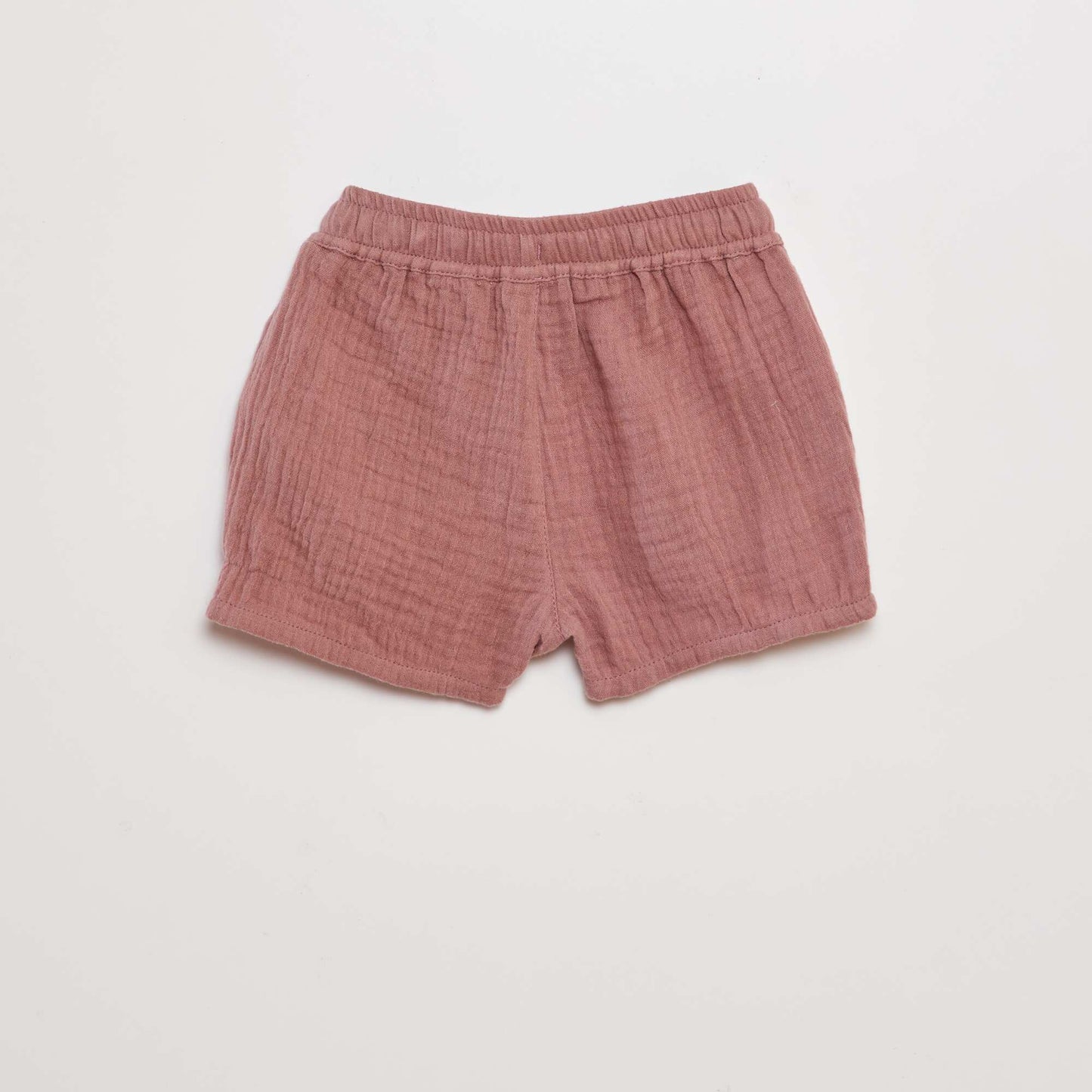 Double cotton gauze shorts RED