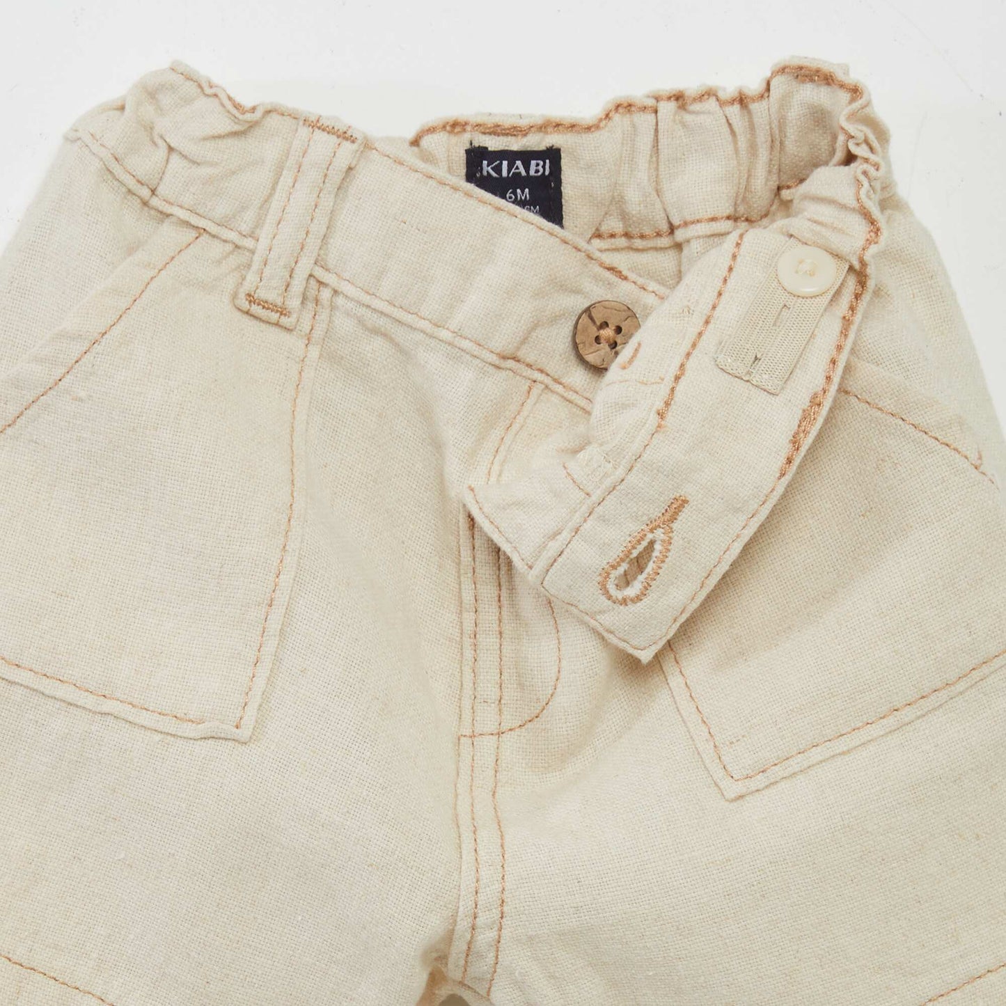 Linen-blend shorts WHITE