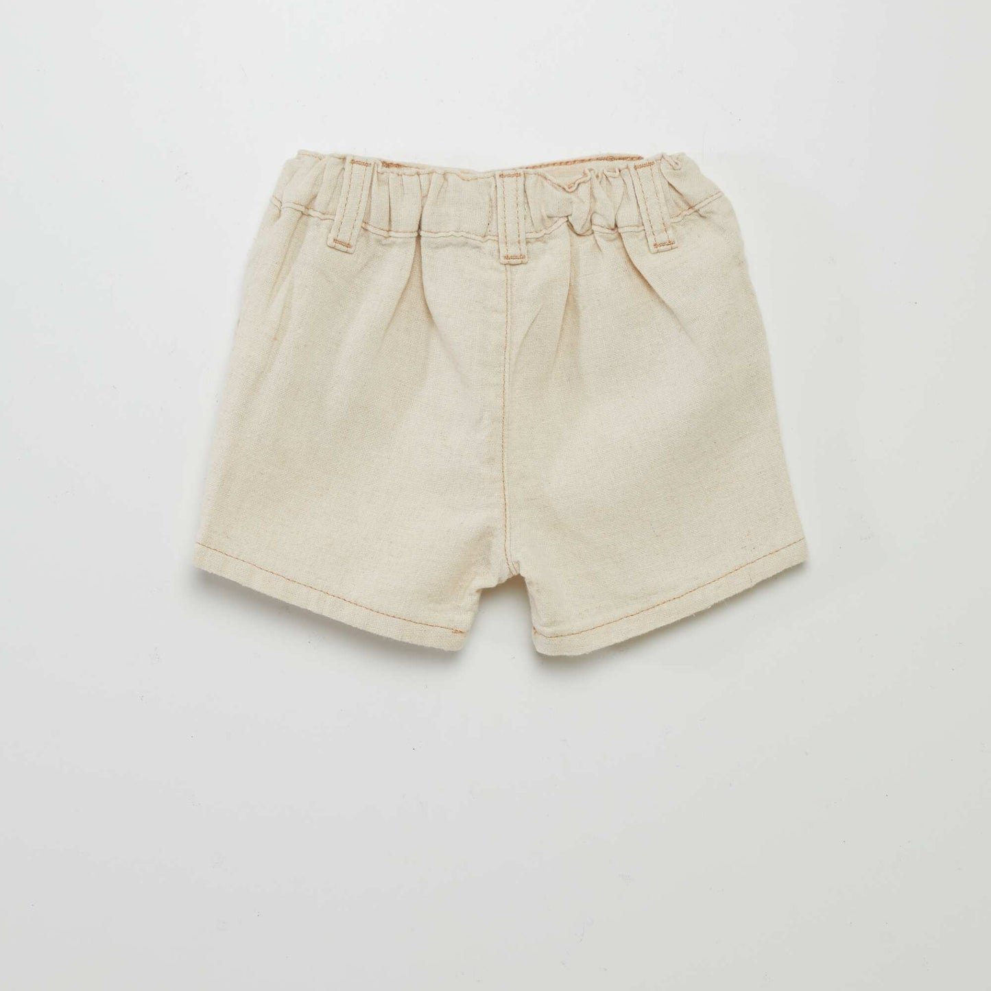 Linen-blend shorts WHITE