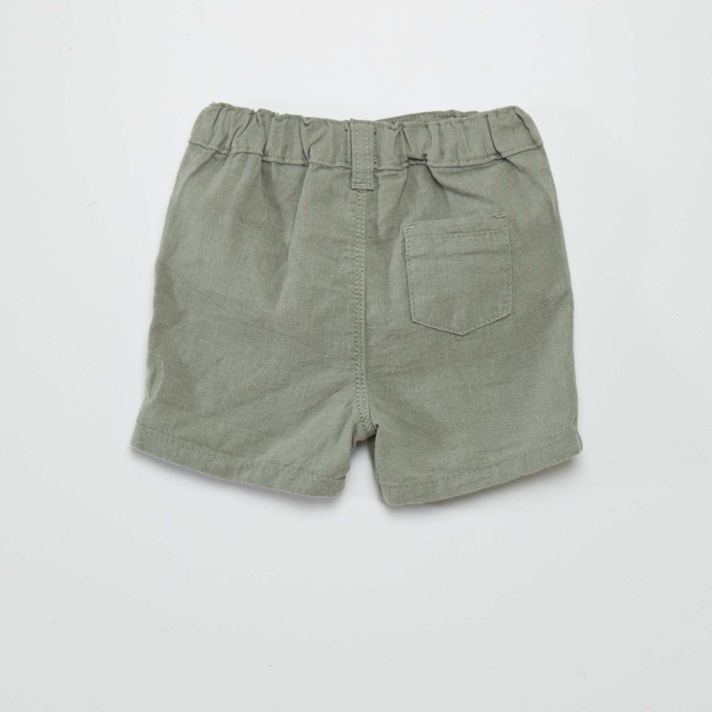 Linen-blend shorts GREEN