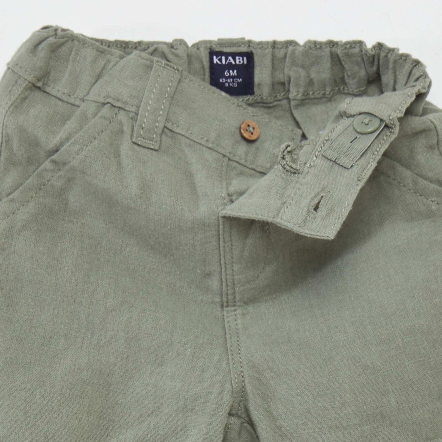 Linen-blend shorts GREEN