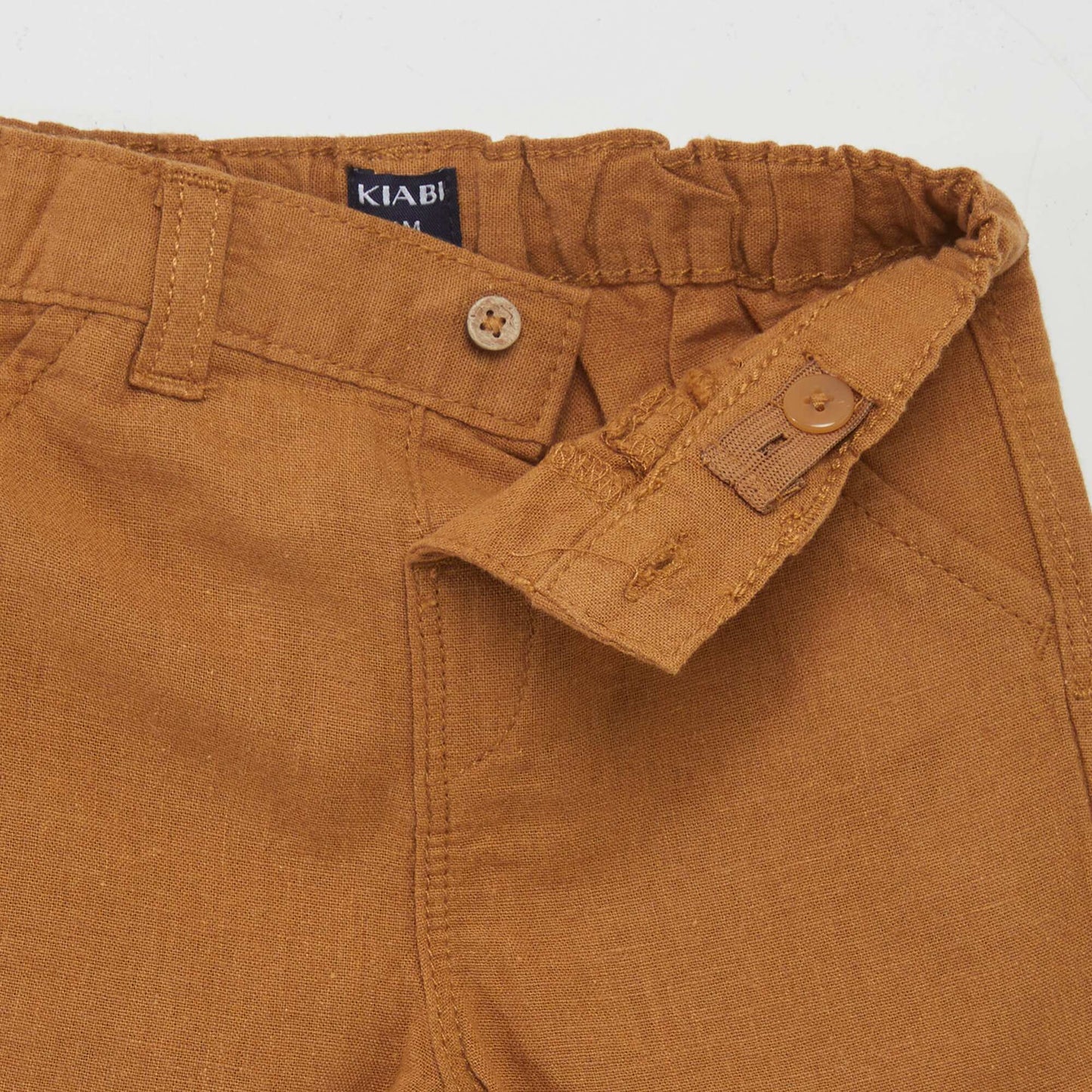 Linen-blend shorts BEIGE