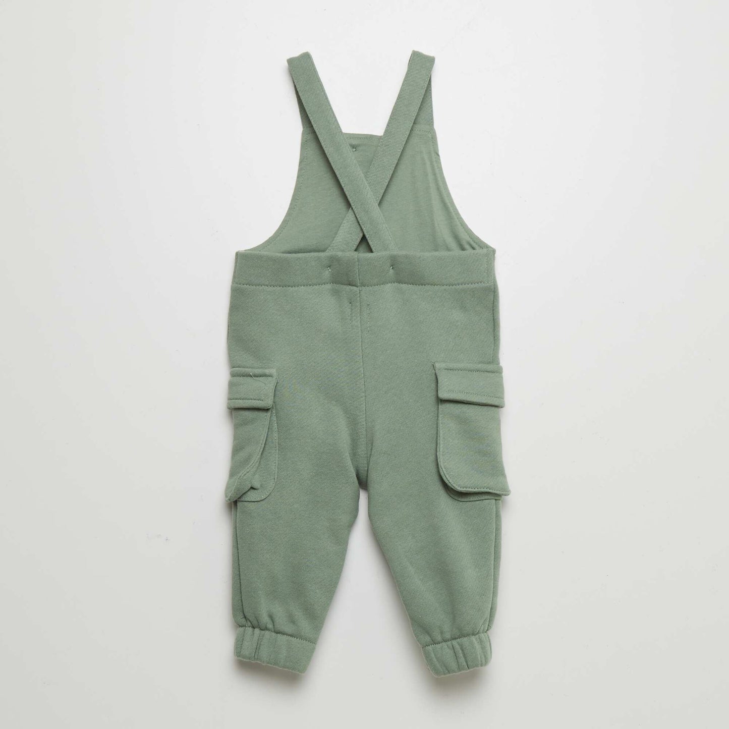 Sweatshirt fabric dungarees BLUE