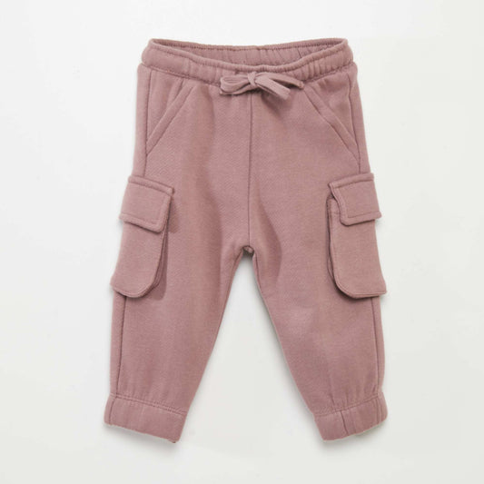 Joggers with flap pockets PURPLE