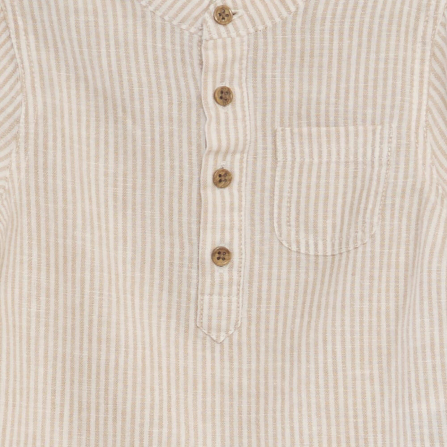 Striped linen blend shirt WHITE