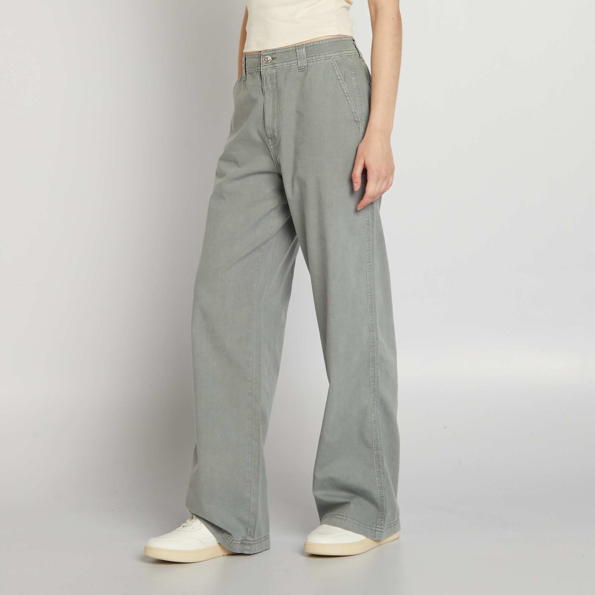 Lightweight wide-leg trousers GREY