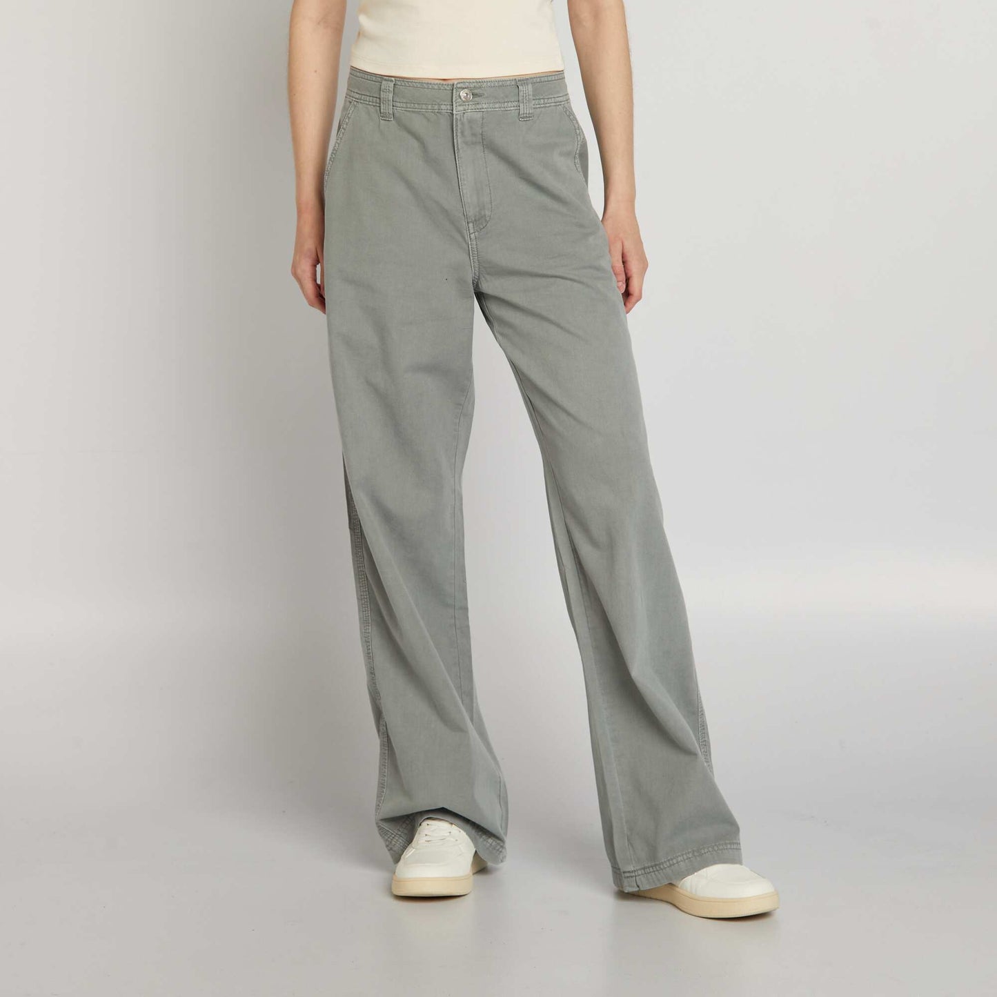 Lightweight wide-leg trousers GREY