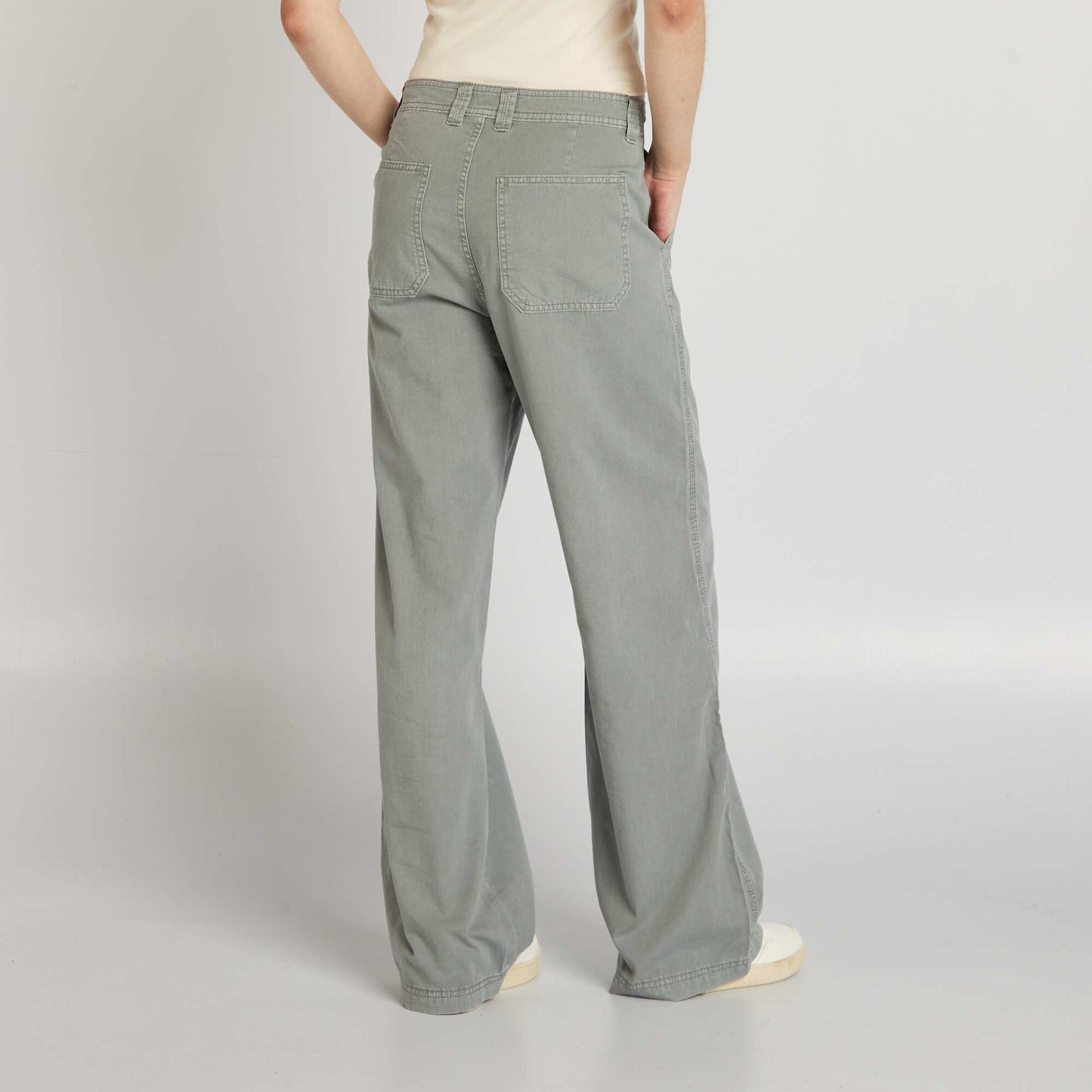 Lightweight wide-leg trousers GREY