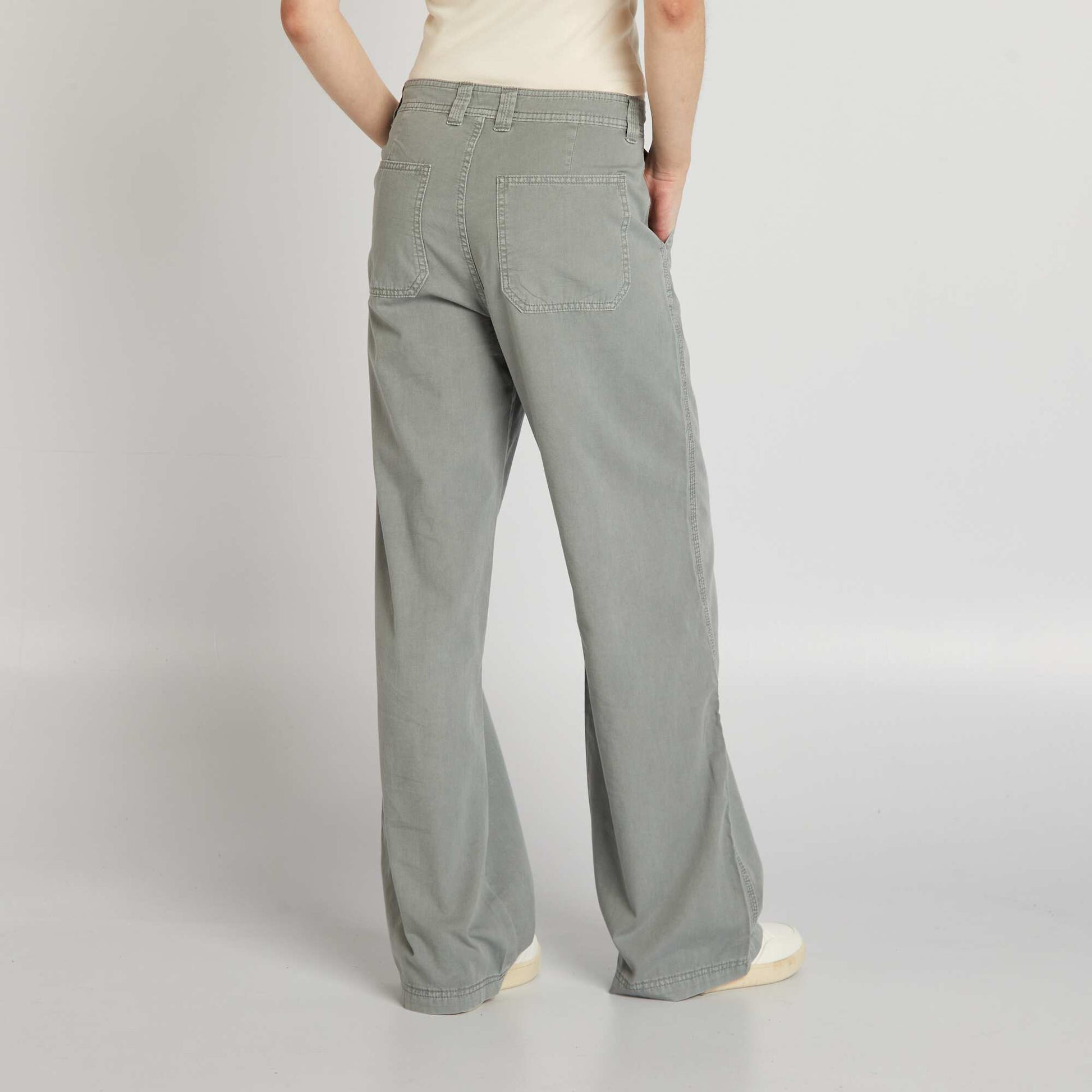 Lightweight wide-leg trousers GREY