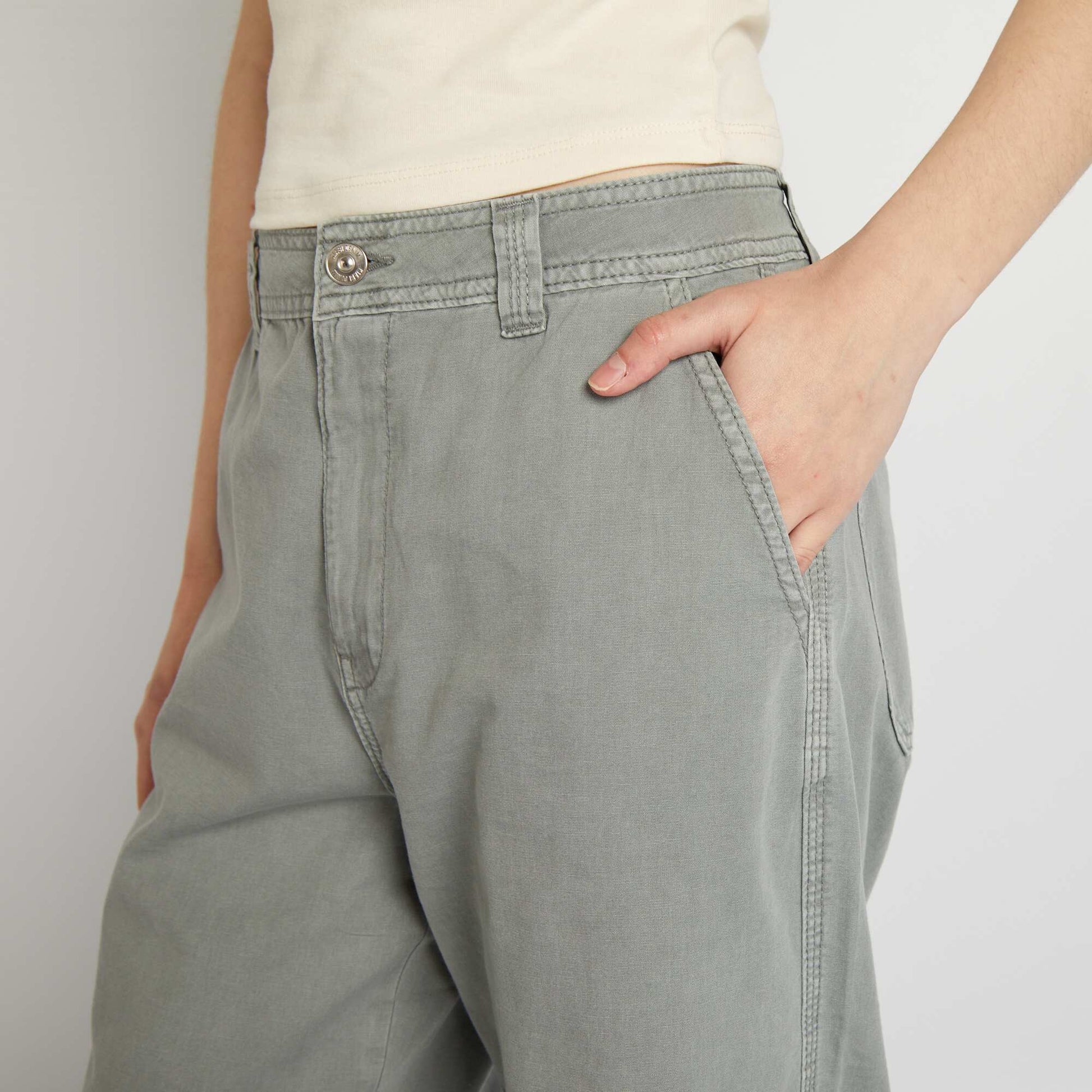 Lightweight wide-leg trousers GREY