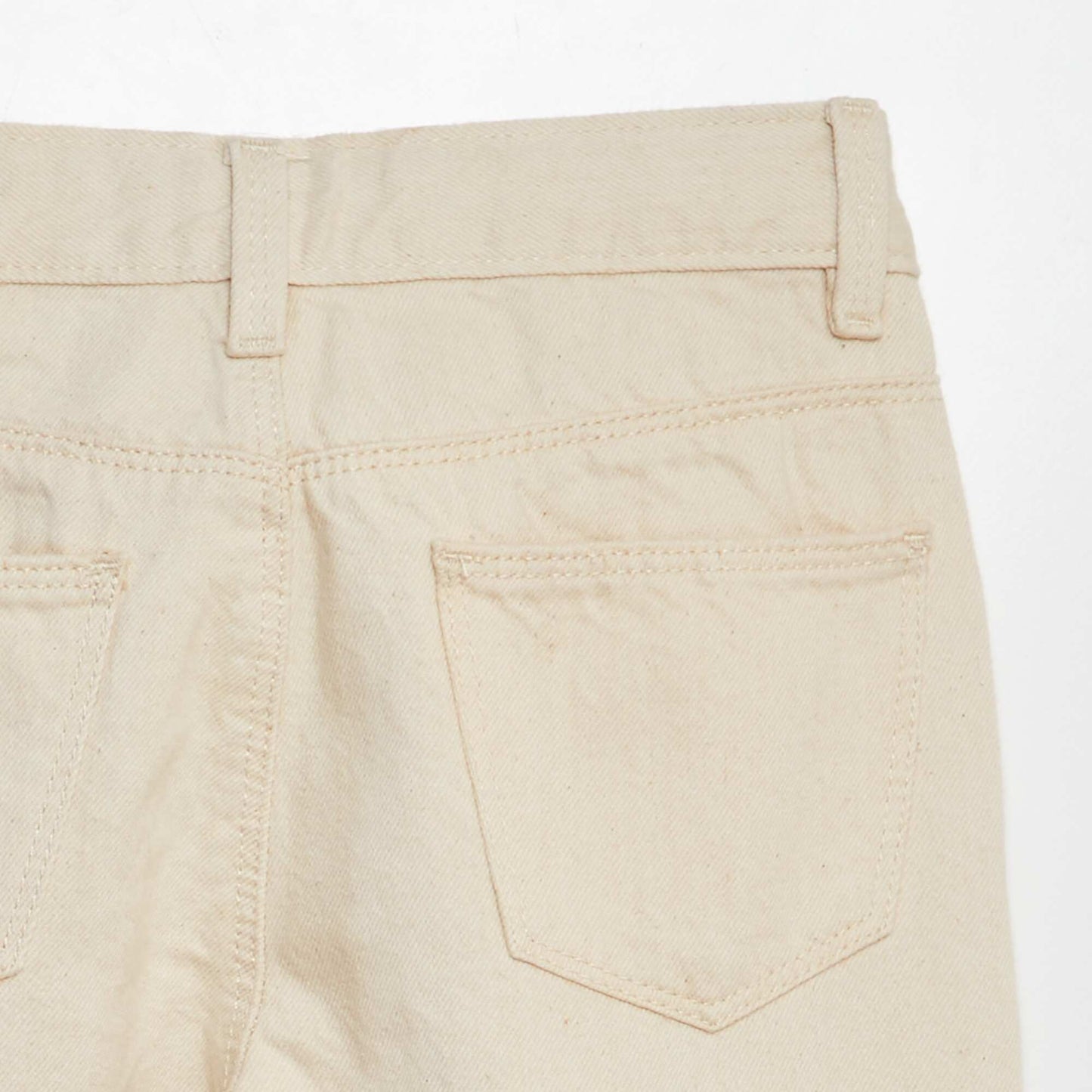 Multi-pocket denim trousers WHITE