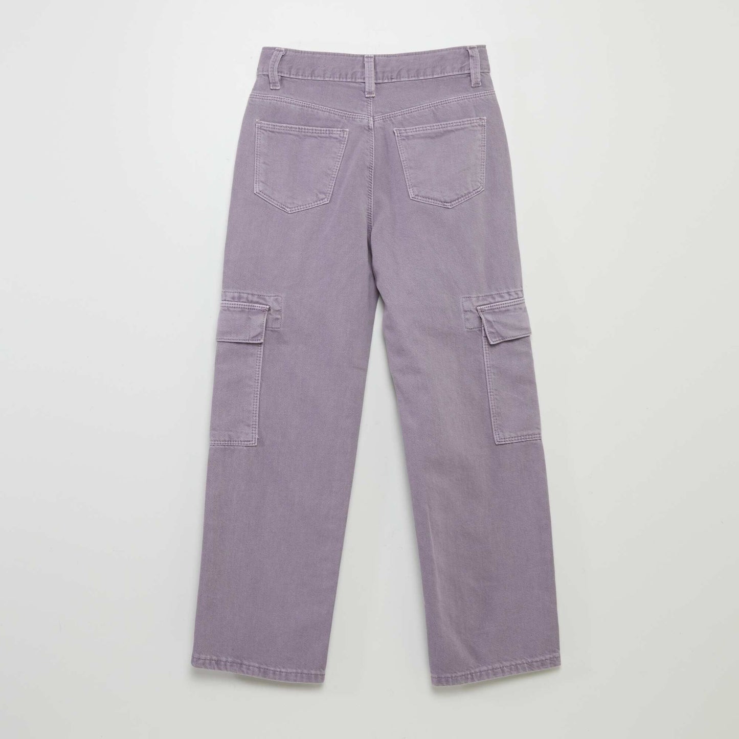 Multi-pocket denim trousers PURPLE