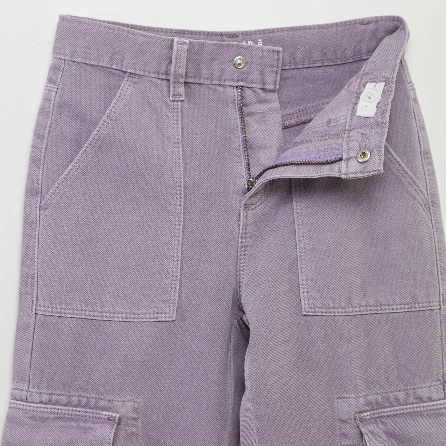 Multi-pocket denim trousers PURPLE