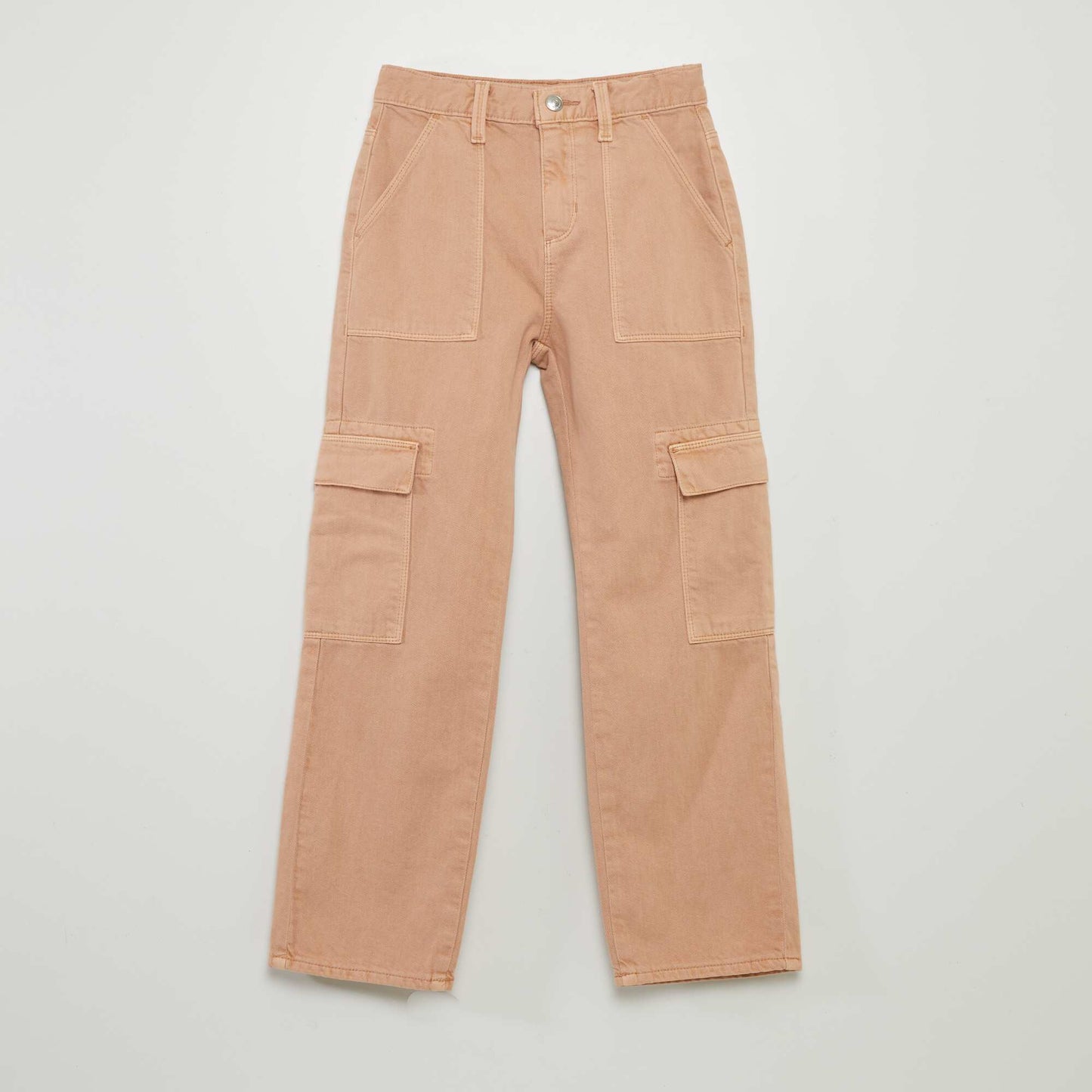 Multi-pocket denim trousers BEIGE