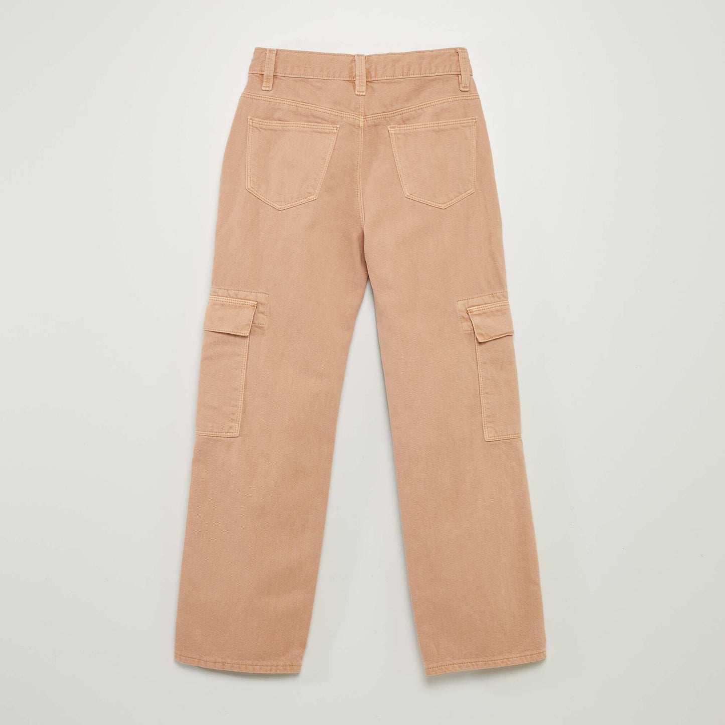 Multi-pocket denim trousers BEIGE