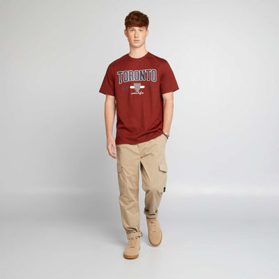 بنطلون رياضي بجيوب بغطاء للرأس باللون البني