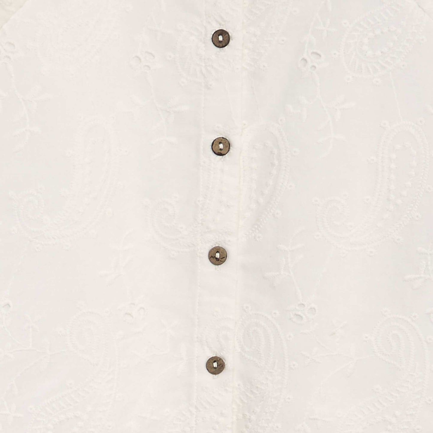 Blouse with broderie anglaise WHITE