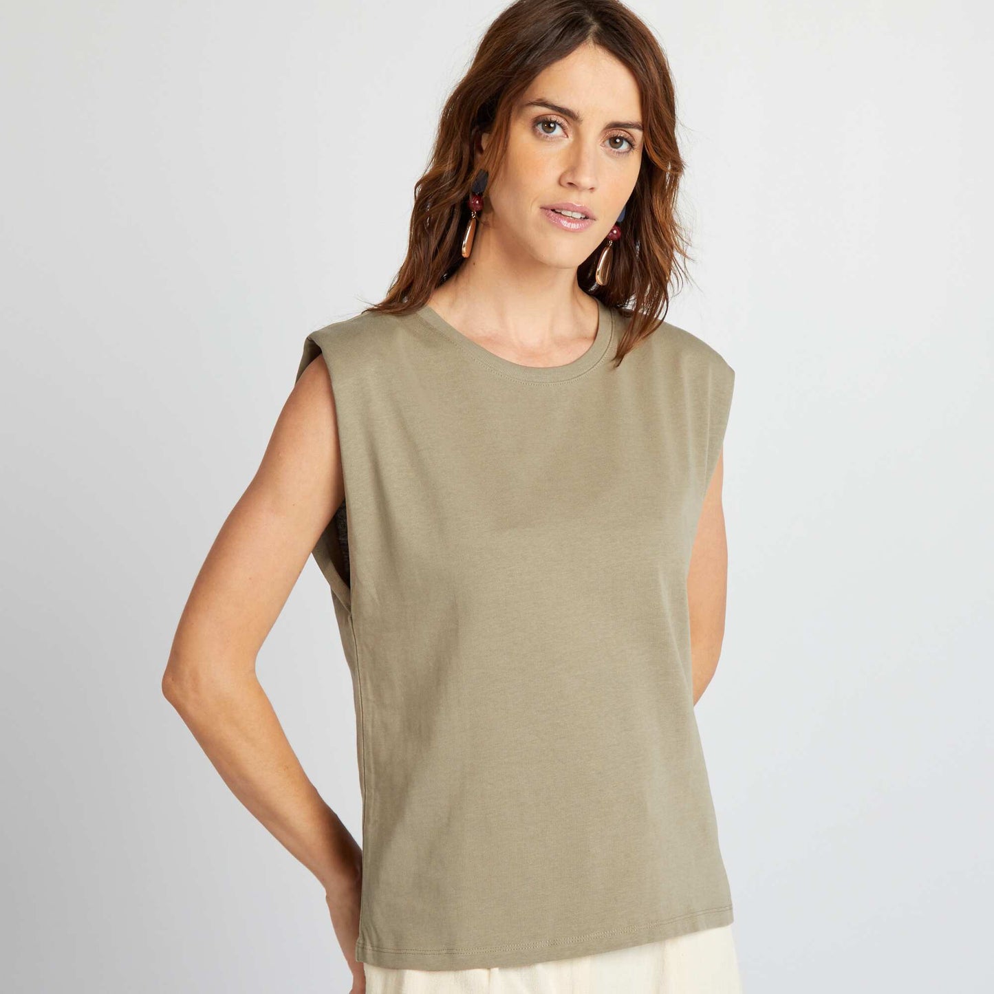 Sleeveless T-shirt GREEN