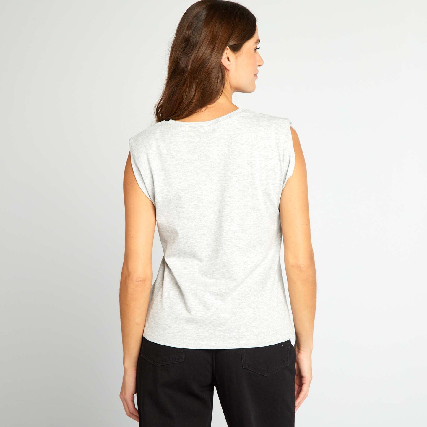 Sleeveless T-shirt GREY