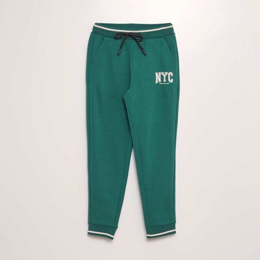 Sweatshirt fabric joggers GREEN