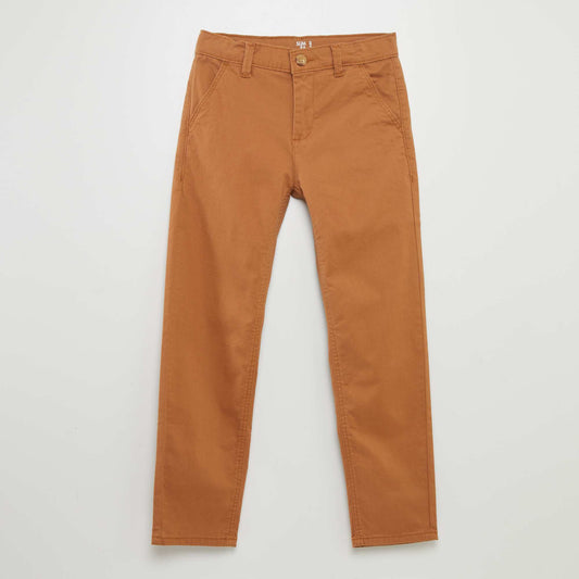 Slim-fit chinos BROWN