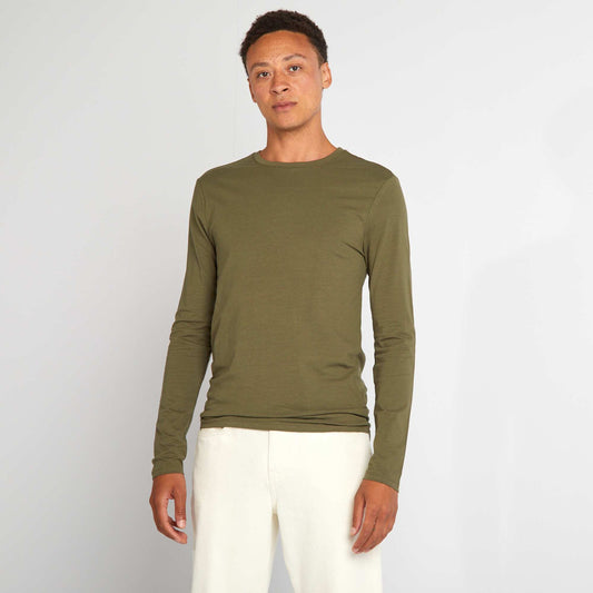 Long-sleeved T-shirt KHAKI