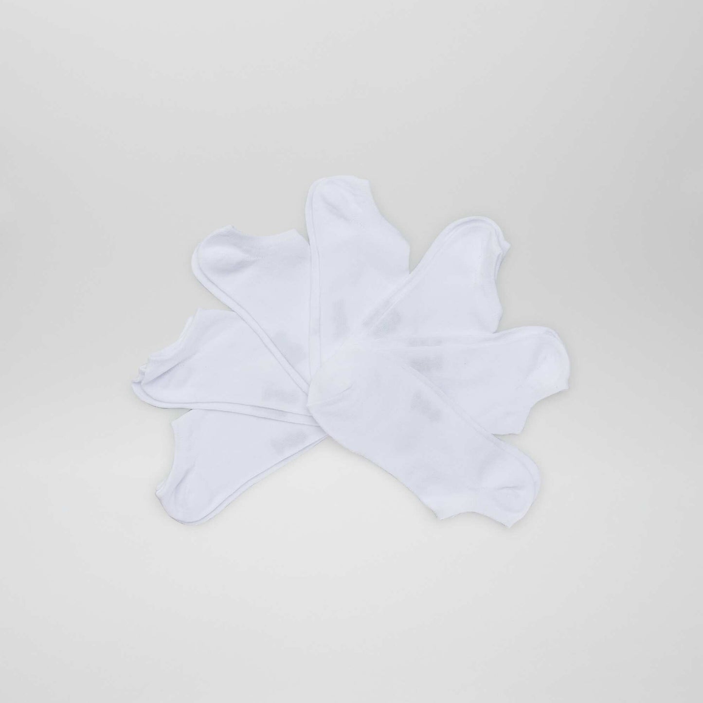 Pack of 4 pairs of invisible socks WHITE