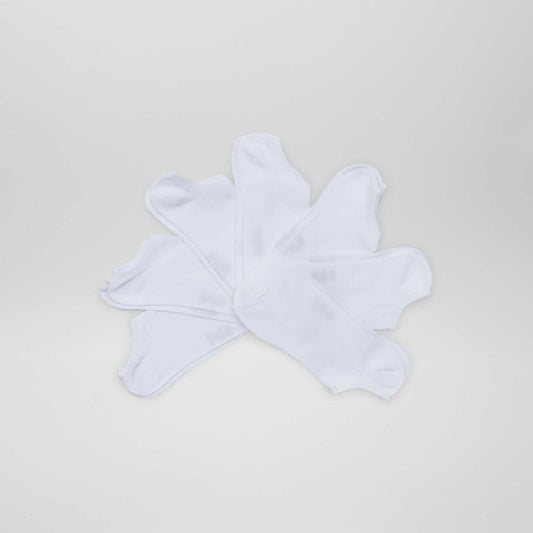 Pack of 4 pairs of invisible socks WHITE