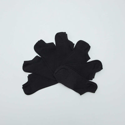 حزمة من 4 أزواج من الجوارب غير المرئية أسود