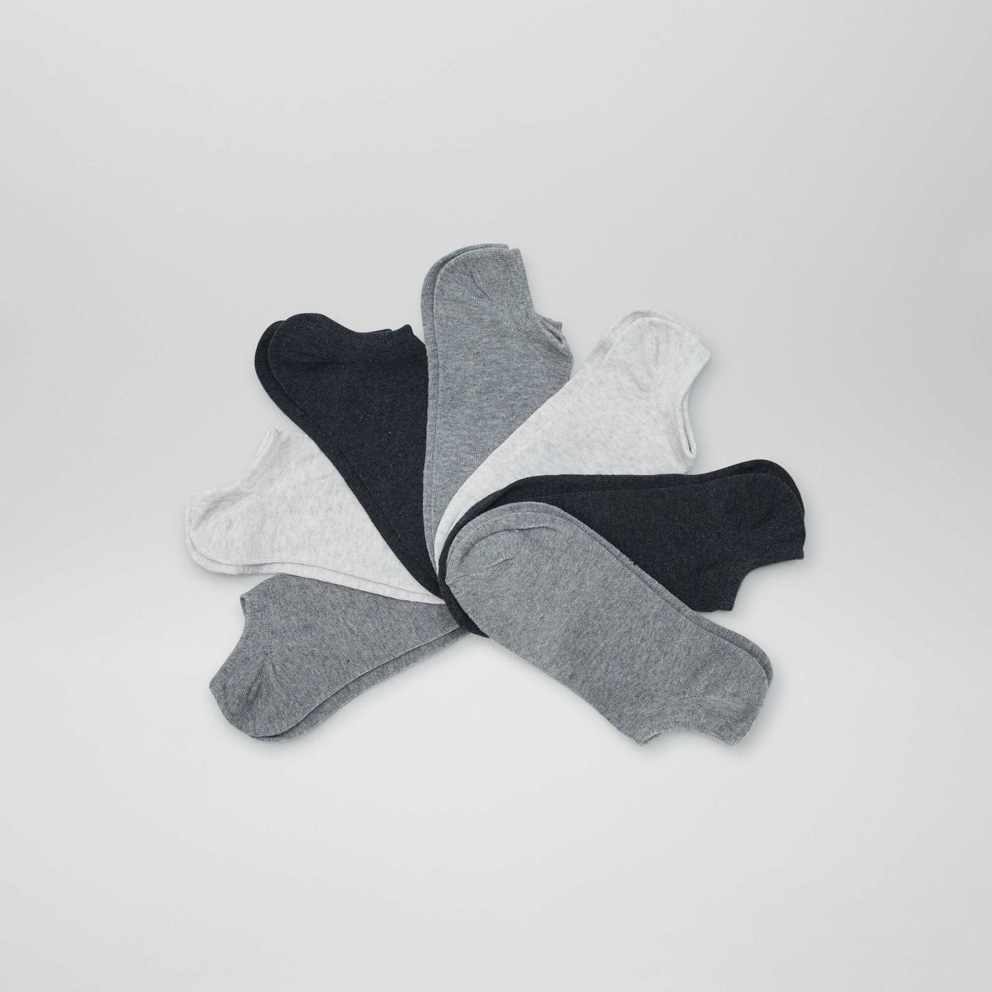 Pack of 4 pairs of invisible socks GREY