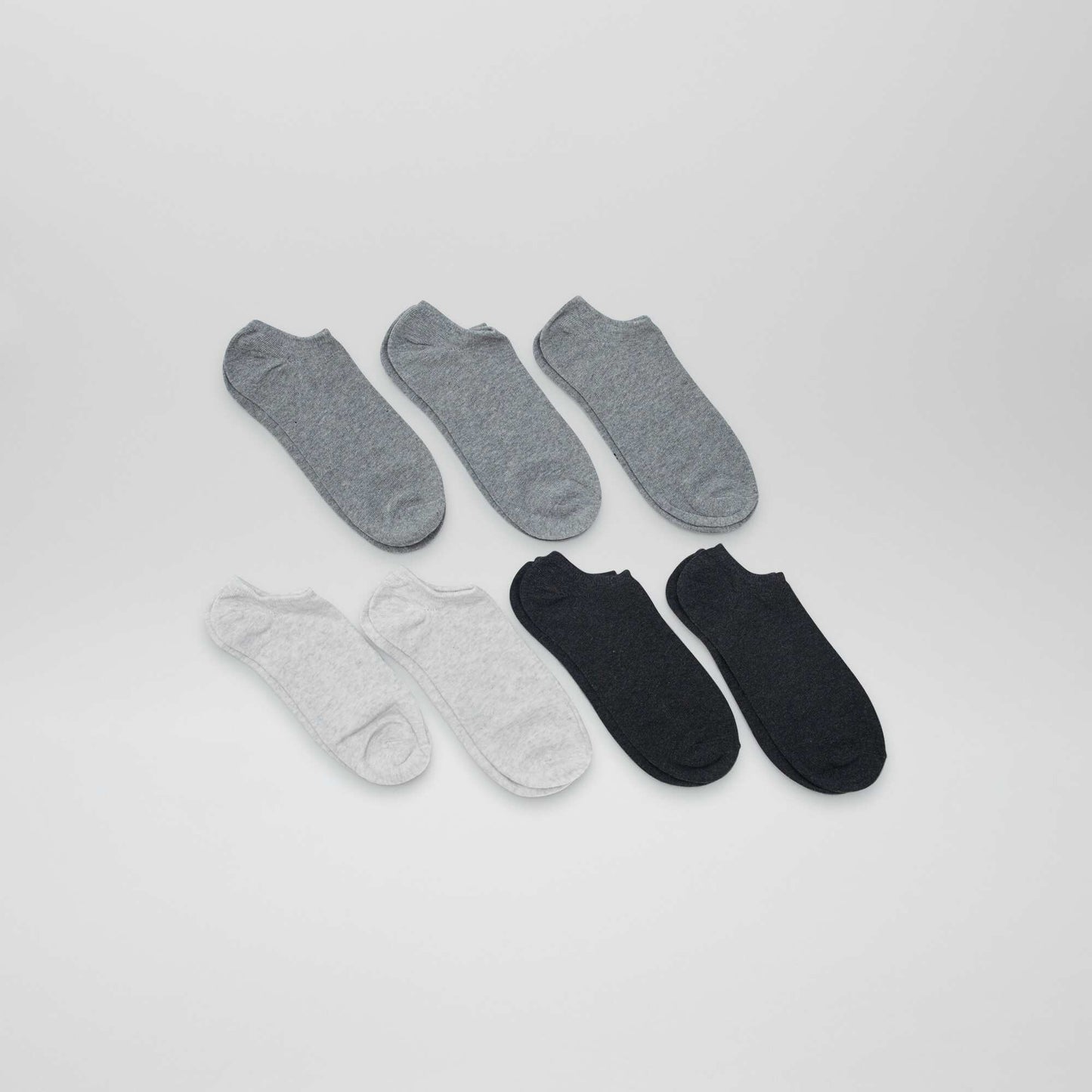 Pack of 4 pairs of invisible socks GREY