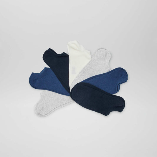 Pack of 4 pairs of invisible socks BLUE