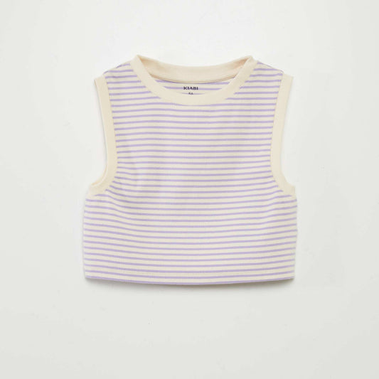 Striped vest top PURPLE