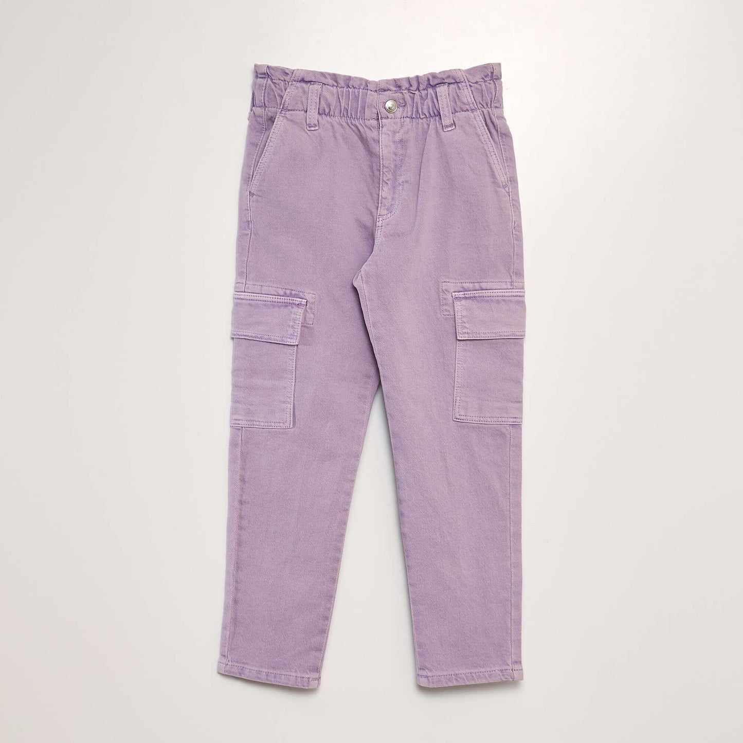 Mom-fit denim trousers PURPLE