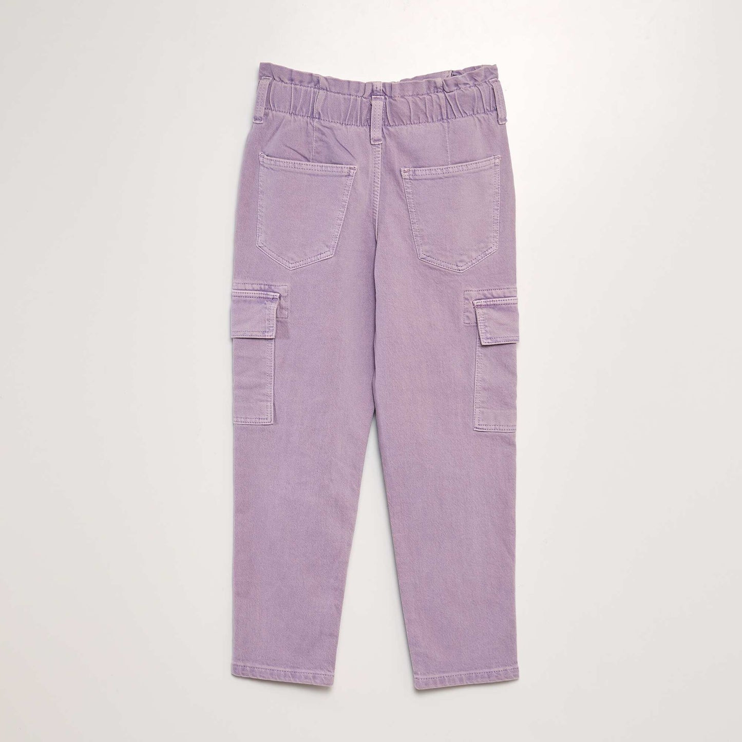 Mom-fit denim trousers PURPLE