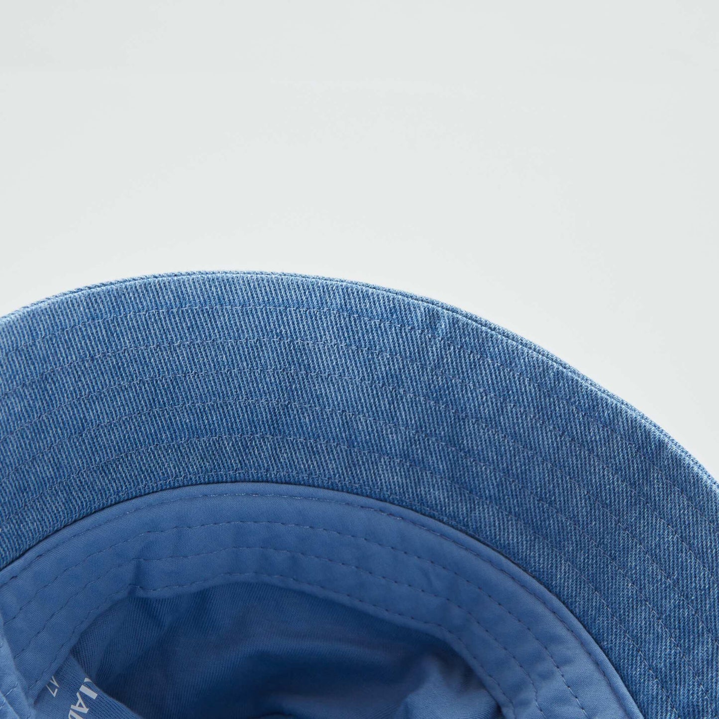 Printed denim bucket hat BLUE