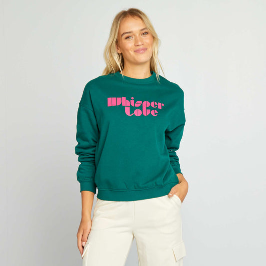 Printed sweatshirt GREEN