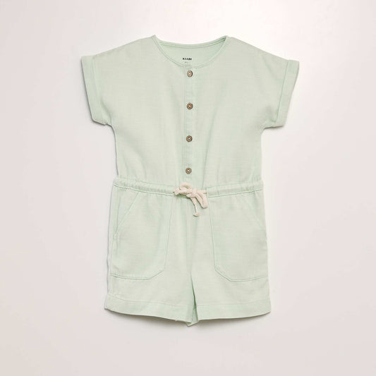 Straight-cut playsuit GREEN