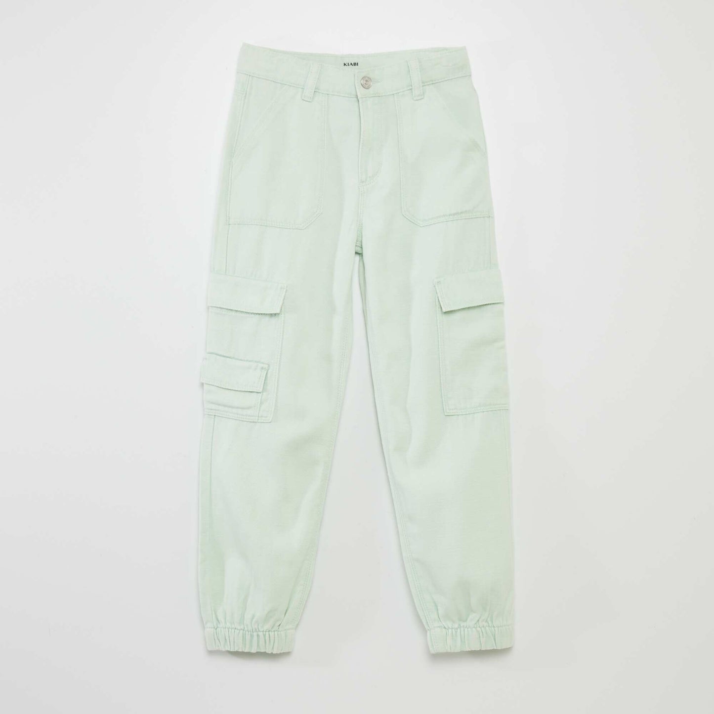 Straight-leg trousers with side pockets GREEN