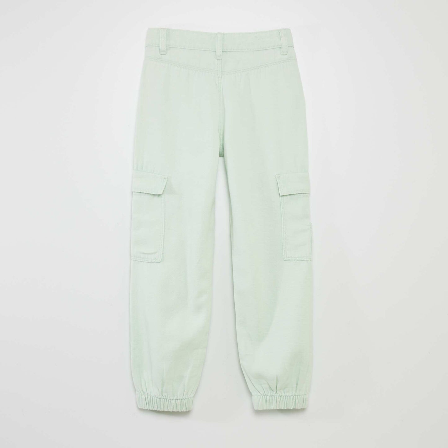 Straight-leg trousers with side pockets GREEN