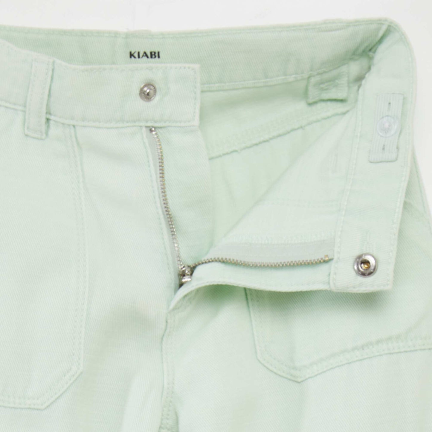 Straight-leg trousers with side pockets GREEN