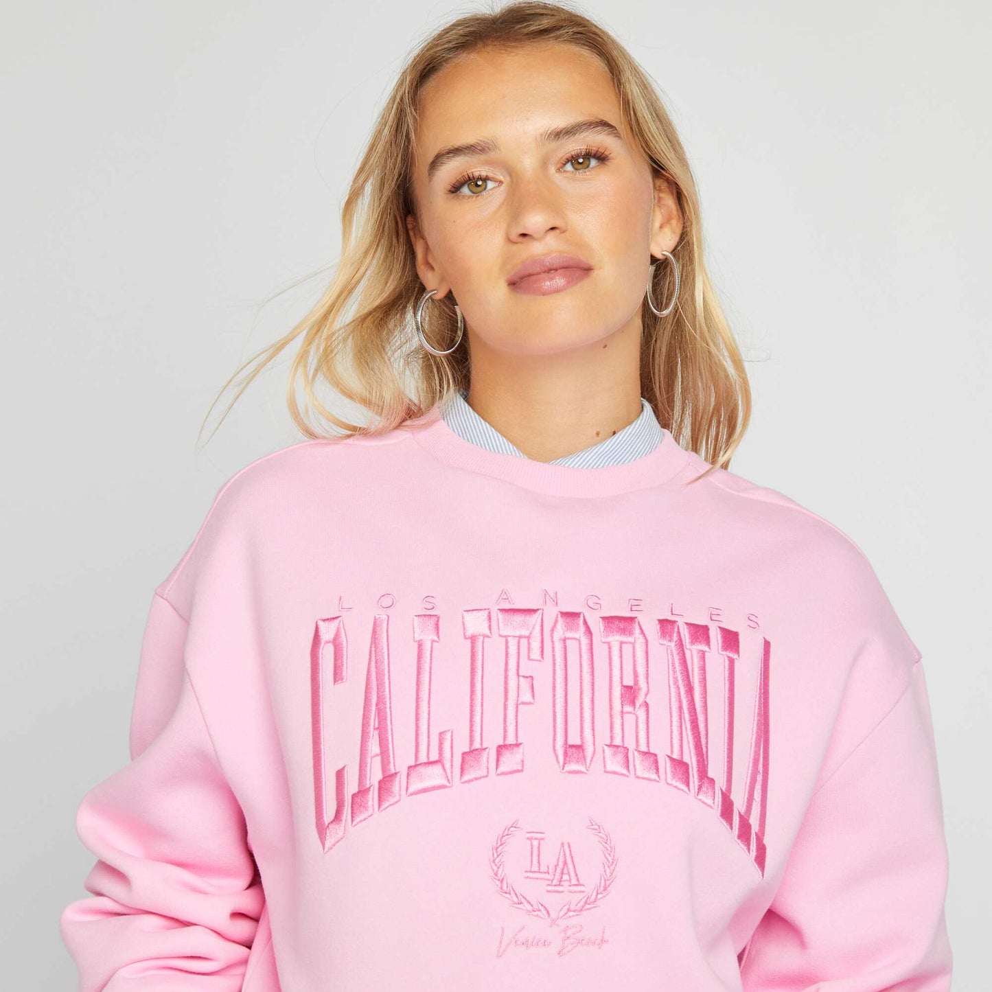 Varsity-style sweatshirt PINK