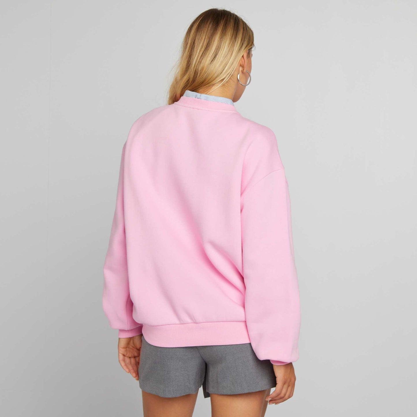 Varsity-style sweatshirt PINK