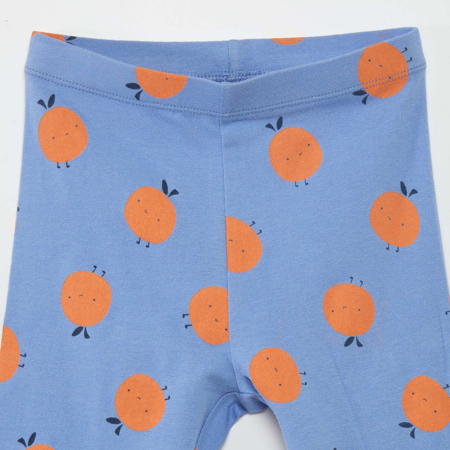 Printed stretch cotton cycling shorts BLUE