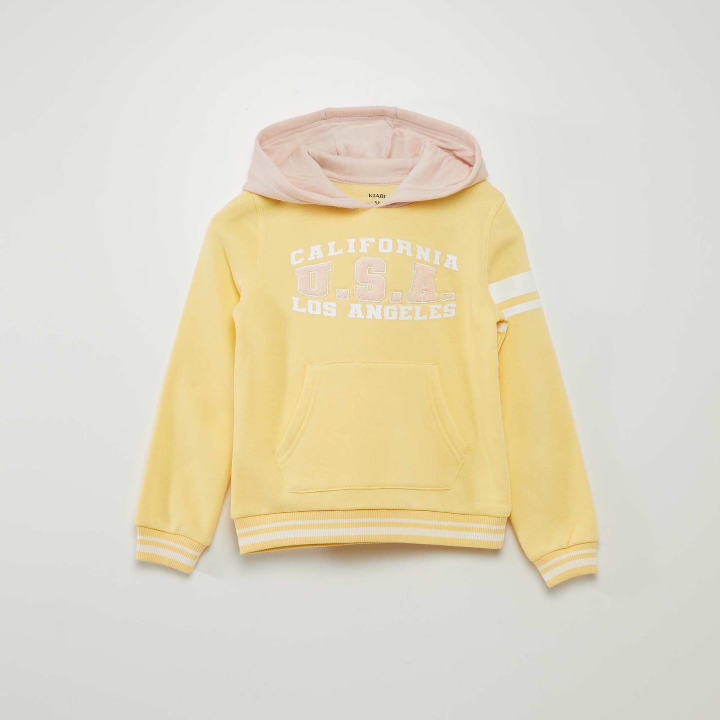 Two-tone US-style hoodie YELLOW