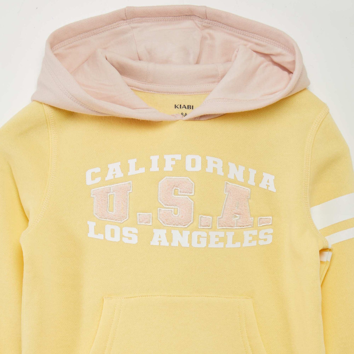 Two-tone US-style hoodie YELLOW