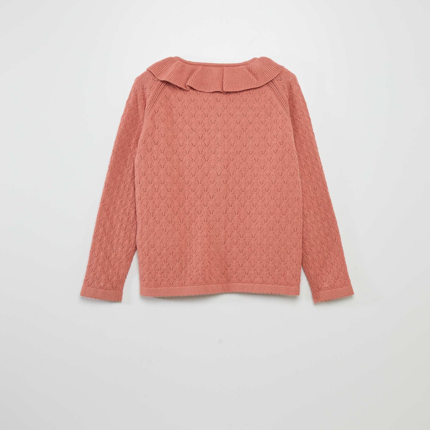 Decorative-knit cardigan PINK