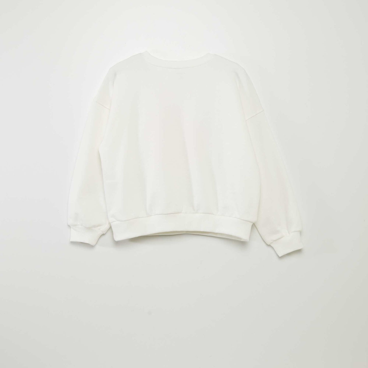 Lightweight printed sweatshirt WHITE